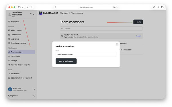 adding team member free emlidflow360 1